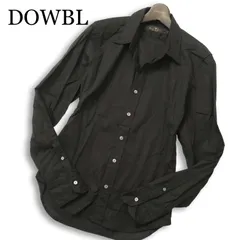 DOWBL ダブル 春夏 麻 リネン混★ 長袖 スリム シャツ Sz.44 メンズ 黒 日本製のサムネイル