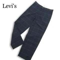 Levi's リーバイス 39352-0002 通年 STAY LOOSE★ チェック ストレッチ スラックス パンツ Sz.29 メンズ