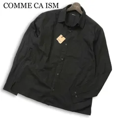 【新品 未使用】 COMME CA ISM コムサイズム 通年★ 長袖 コットン シャツ Sz.L メンズ 黒
