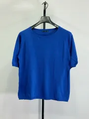 ZARA(ザラ) 青 ニット セーター 半袖Tシャツ