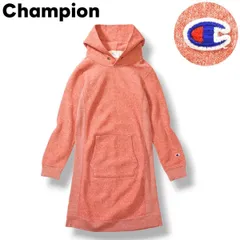 【美品】 チャンピオン Champion リバースウィーブ スウェットシャツ ロングパーカー ワンピース S ピンク レディース ♪
