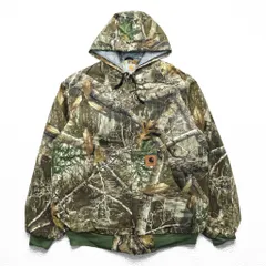 carhartt リメイク 再構築 リアルツリーカモ アクティブジャケット パーカー L カーキ コットン