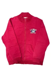 L.L.Bean(L・L・ビーン) PIGMENT(ピグメント) レッド ロゴ印刷 コットンブレンド トラックトップス ジップアップ ジャージ M