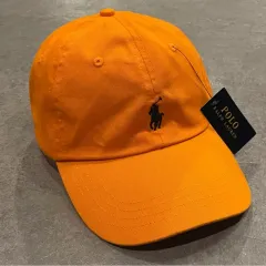 POLO ralphlauren ポロラルフローレン 刺繍 ロゴ ベースボールキャップ オレンジ