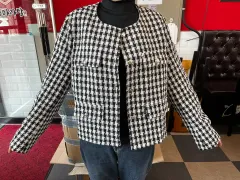 チェックツイード キルティングジャケット