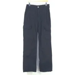 ZARA(ザラ) レディース ストレート カーゴ コットンパンツ 黒 26 ( HU37201 )