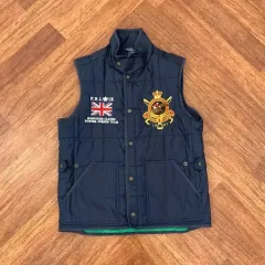 レディース M L ポロ Ralph Lauren(ラルフローレン) ビックロゴ キルティング ベスト