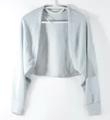 ヴィンテージ 青 クロップド ニット カーディガン