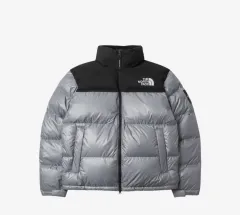 (S) ノースフェイス ホワイトレーベル ノベルティ ヌプシ ダウン ジャケット ヘザー グレー