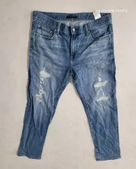 メンズ UNIQLO デニム ダメージデニム (4方向ストレッチ35)