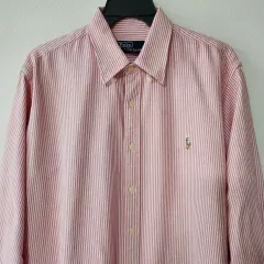 ポロラルフローレン オックスフォードストライプシャツ (M