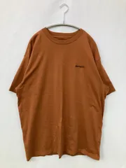 Carhartt カーハート Tシャツ/カットソー L ブラウン 無地 ワンポイント ブランドロゴ 刺繍 ミドル丈 半袖 クルーネック(丸首)