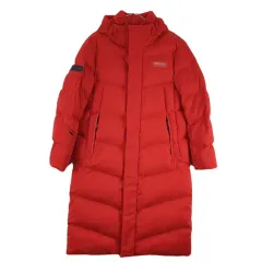 F7501 Reebok Classic ユニセックス 90 フード ダウンジャケット ロング丈 アウター/ダーク