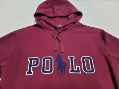 ポロ ビックポニー バーガンディ 裏起毛 フーディー L ポール1197
