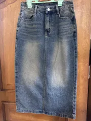 ロングデニムスカート/ブラックアップ 3 品種