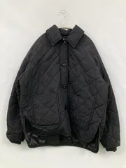 LOWRYS FARM ローリーズファーム ブルゾン F ブラック ナイロン 無地 キルティング ミドル丈 フードなし ボタン留め