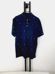 Nike(ナイキ） ゴルフ 半袖 ポロTシャツ プレーヤー 印刷されています ネイビー