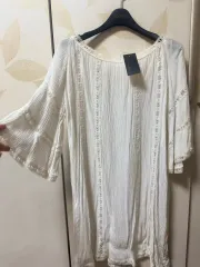 宅配便商品 白 アドバンスドレース ミニワンピース 夏 半袖ワンピース リゾート バケーションファッション