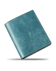 [Kawaoto] 財布 メンズ 2つ折り プエブロレザー 本革 日本製 二つ折り財布 薄型財布 コンパクト財布 小さい お札入れ2室 一流の革職人が作る 紳士用 金運 ビジネス プレゼント (ブルー)ri