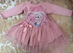 エルサ 女の子 起毛 ONE PIECE