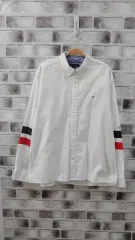 110 Tommy Hilfiger(トミーヒルフィガー) 白 シャツ XL 629