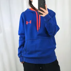 UNDER ARMOUR アンダーアーマー ブルー 起毛 WHO フードTシャツ S 250226