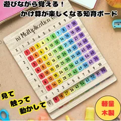 【楽しく覚える九九ボード】スライド式で答えが見える木製知育玩具 かけ算表 掛け算 九九 学習教材 小学生 算数トレーニング モンテッソーリ教育 入学準備 家庭学習 教育玩具 知育グッズ コンパクトサイズ 持ち運び可能