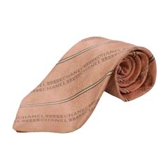 CHANEL ココマーク シルク ピンク ネクタイ
