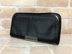 【中古】 IL BISONTE イルビゾンテ 長財布 ラウンドファスナー ブラック  111441501