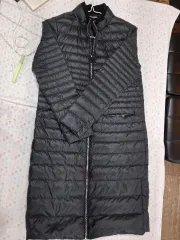 ブラック ロングダウンジャケット コート 超軽量 EXS