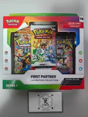 [即日発送]  [パッケージ折れ/破れ等あり] [英語版] 海外限定 Pokemon First Partner Illustration Collection Series 1 ファーストパートナーイラストレーションコレクション プロモ3枚 ステッカー付のサムネイル