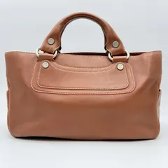 CELINE（セリーヌ）ブギーバッグ ハンドバッグ ブラウン レザー シルバートーン金具 レディース
