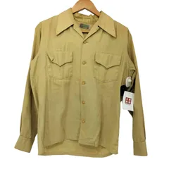 ユーズドフルギ USED古着 50s-40s vintage CAPISTRANO BY WISMAR オープンカラーシャツ ギャバシャツ メンズ import：S 