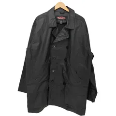 オールドネイビー OLD NAVY 90s PVC コーティング マルチポケット ダブルブレスト コットン ピーコート メンズ import：L 