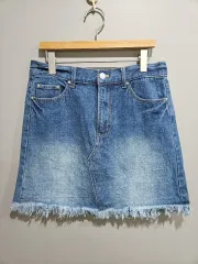 1+1 RETRO GIRL ) ウォッシュ デニムスカート M