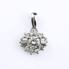 GSTV Pt950 ブラウンダイヤモンド0.52ct トップ取り巻き ヘイロー 