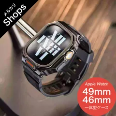 【Apple Watch Series 11/10・Ultra 3/2/1・49mm/46mm】バンド アップルウォッチ カバー ベルト シリコン ステンレス ケース セット おしゃれ 一体型 スポーツ ウルトラ メンズ 高級（ブラック/ブラック）❶