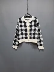 チェック カーディガン