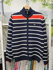 LACOSTE(ラコステ) ウール メンズニット ハイネック フルジップアップ ニット セーター 4 サイズ 95 スリム 100 MJ59