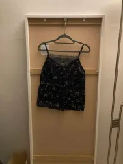 シースルー 小花柄 ノースリーブ