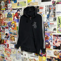 MLB 2 本の線 シカゴ 刺繡 フード付き ジップアップパーカー