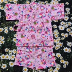 Sanrio(サンリオ) うさはな 浴衣 甚平 上下セット セットアップ キッズ 100