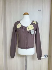 フラワーデコレーション カーディガン
