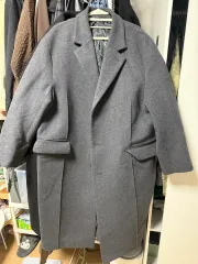 メンズ グレー ロングコート 出品