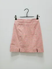 ギンガムチェック スパン糸 スカート