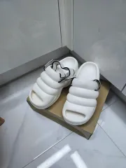 33 (225mm) 白 厚底 ストラップ サンダル スリッパ