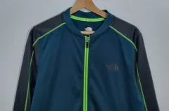 M （ 95 ） THE NORTH FACE(ザノースフェイス) ダークグリーン 裏起毛 トレーナー ジップアップ