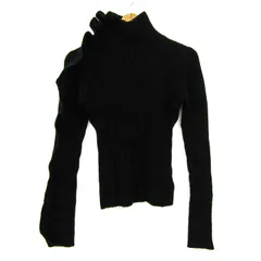 スナイデル ニット トップス 長袖 ハイネック セーター レディース Fサイズ ブラック snidel 【中古】