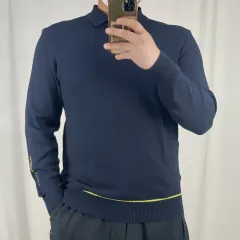 ジャン・ミシェル・バスキア ネイビー カラー ニット セーター 105 250501