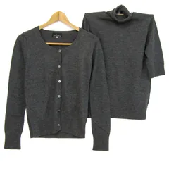 レキップヨシエイナバ アンサンブル トップス カーディガン ニット カシミヤ レディース 38サイズ グレー L'EQUIPE YOSHIE INABA 【中古】